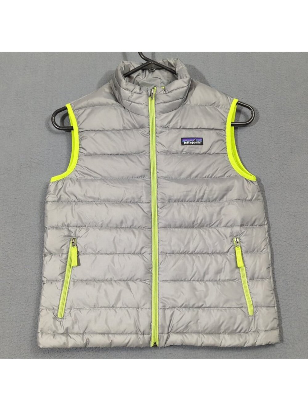 Patagonia Down Sweater Vest Boys M Gray Duckdown Kid's Jacket